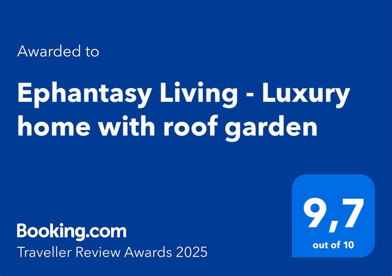 Ephantasy Living - Luxury Home With Roof Garden Kalamaki  Exterior foto